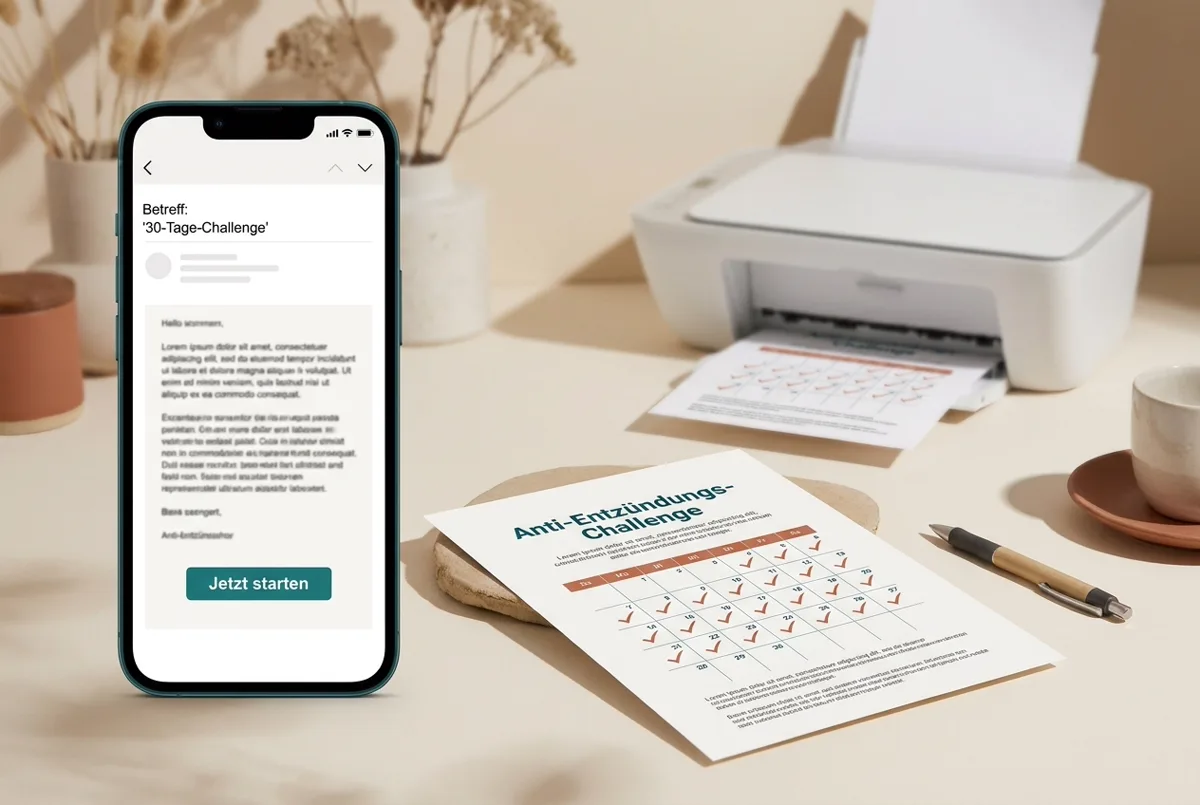 Die 30-Tage-Challenge: Tagesmail auf dem Smartphone und druckbares Tracking-Blatt