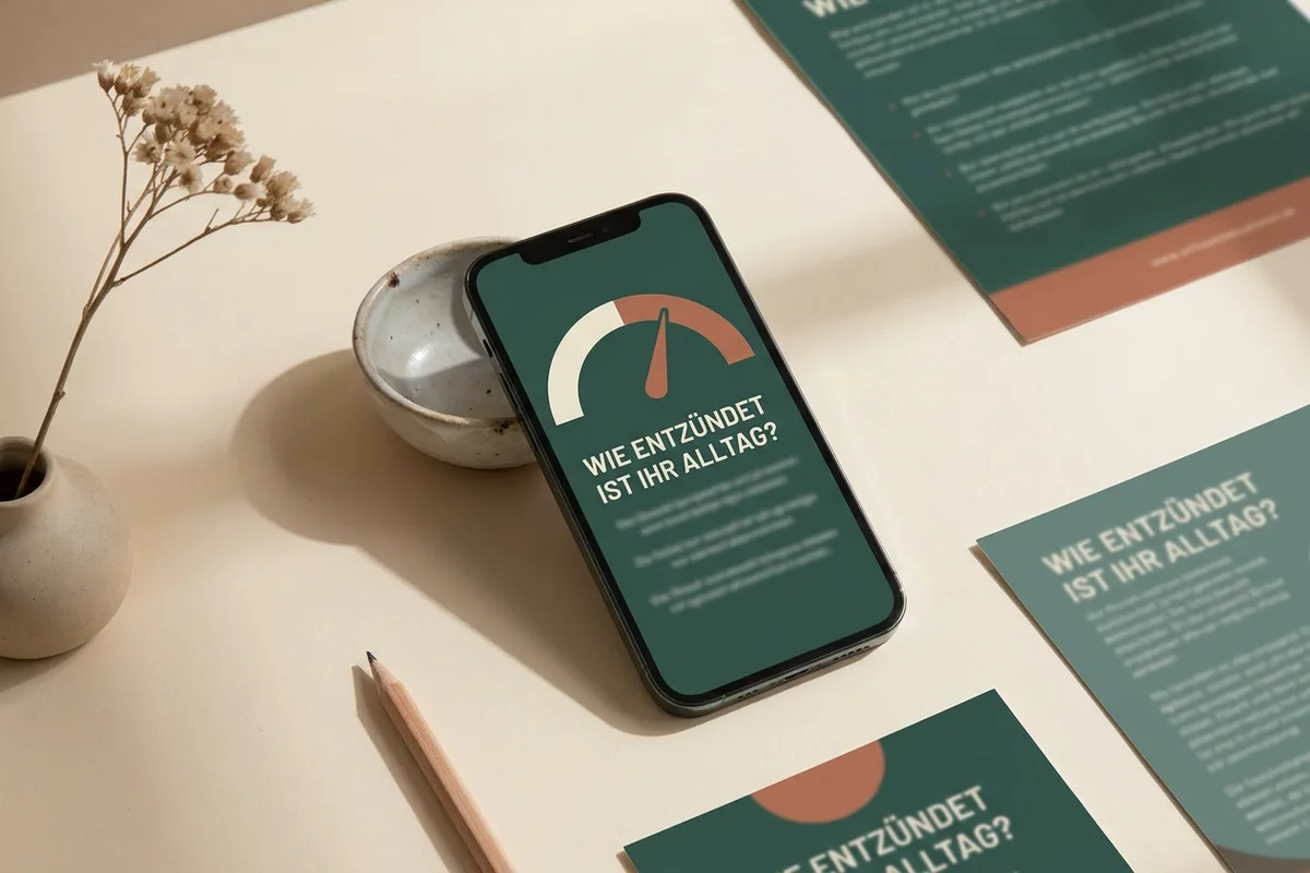 Das Entzündungs-Quiz mit Score-Anzeige auf dem Smartphone