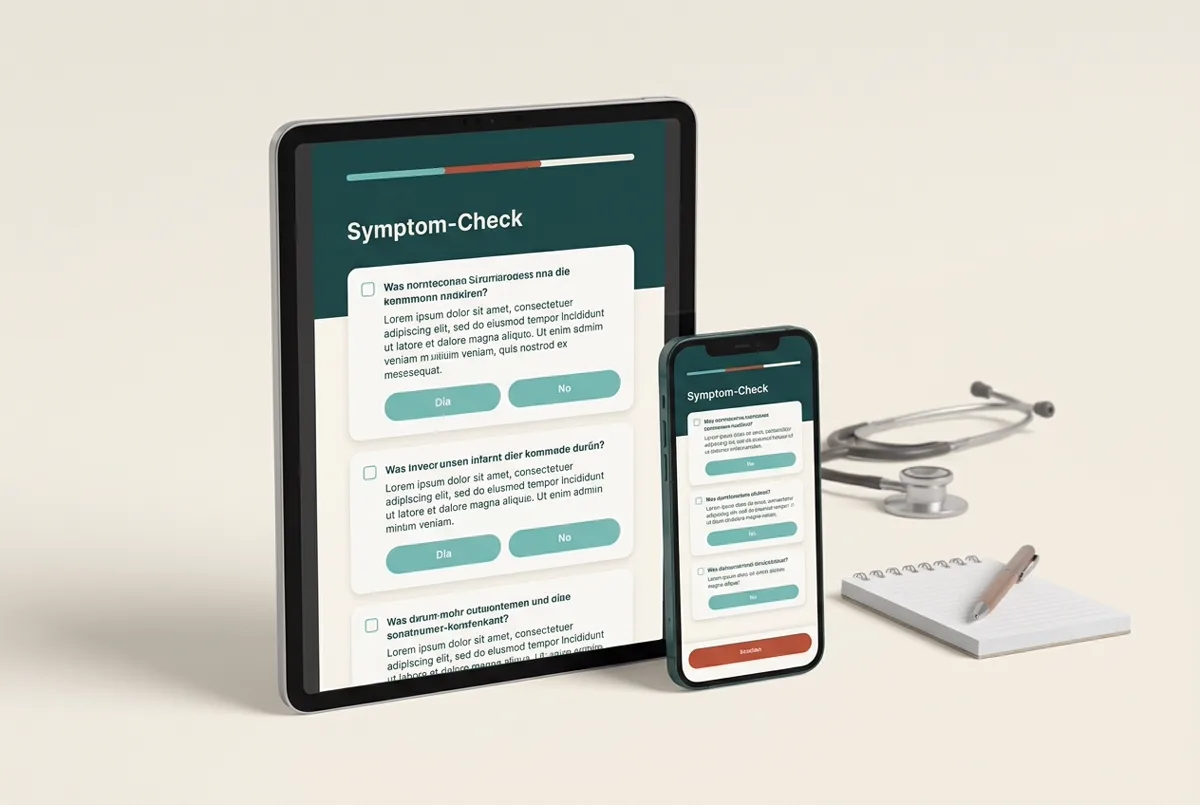 Der Vivito Symptom-Check auf Tablet und Smartphone