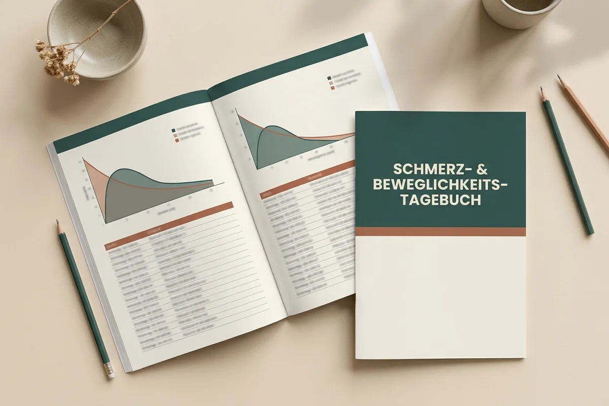 Das Schmerz- und Beweglichkeits-Tagebuch als gedrucktes Tracking-Heft
