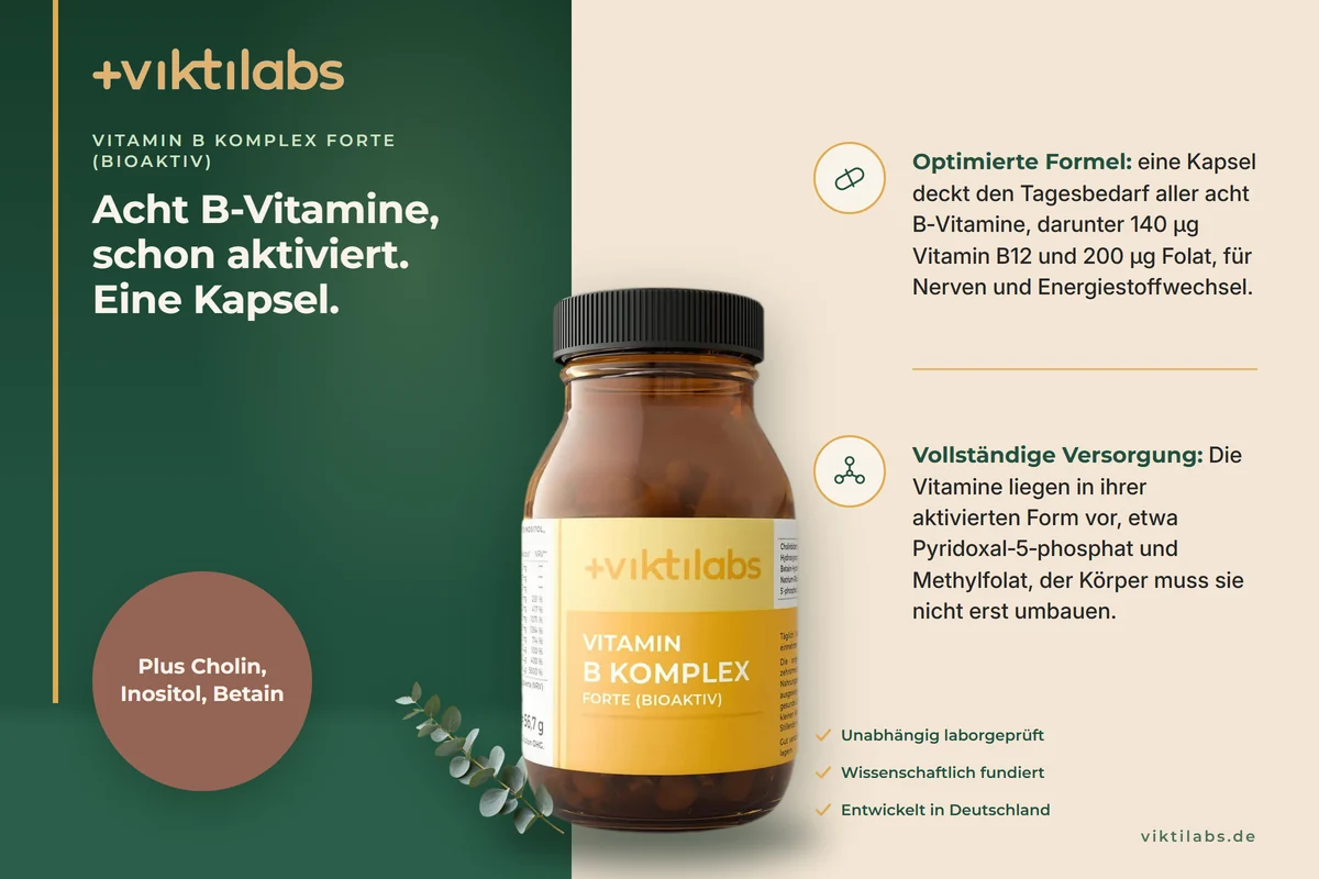 Anzeige: Viktilabs Vitamin B Komplex Forte, 120 Kapseln