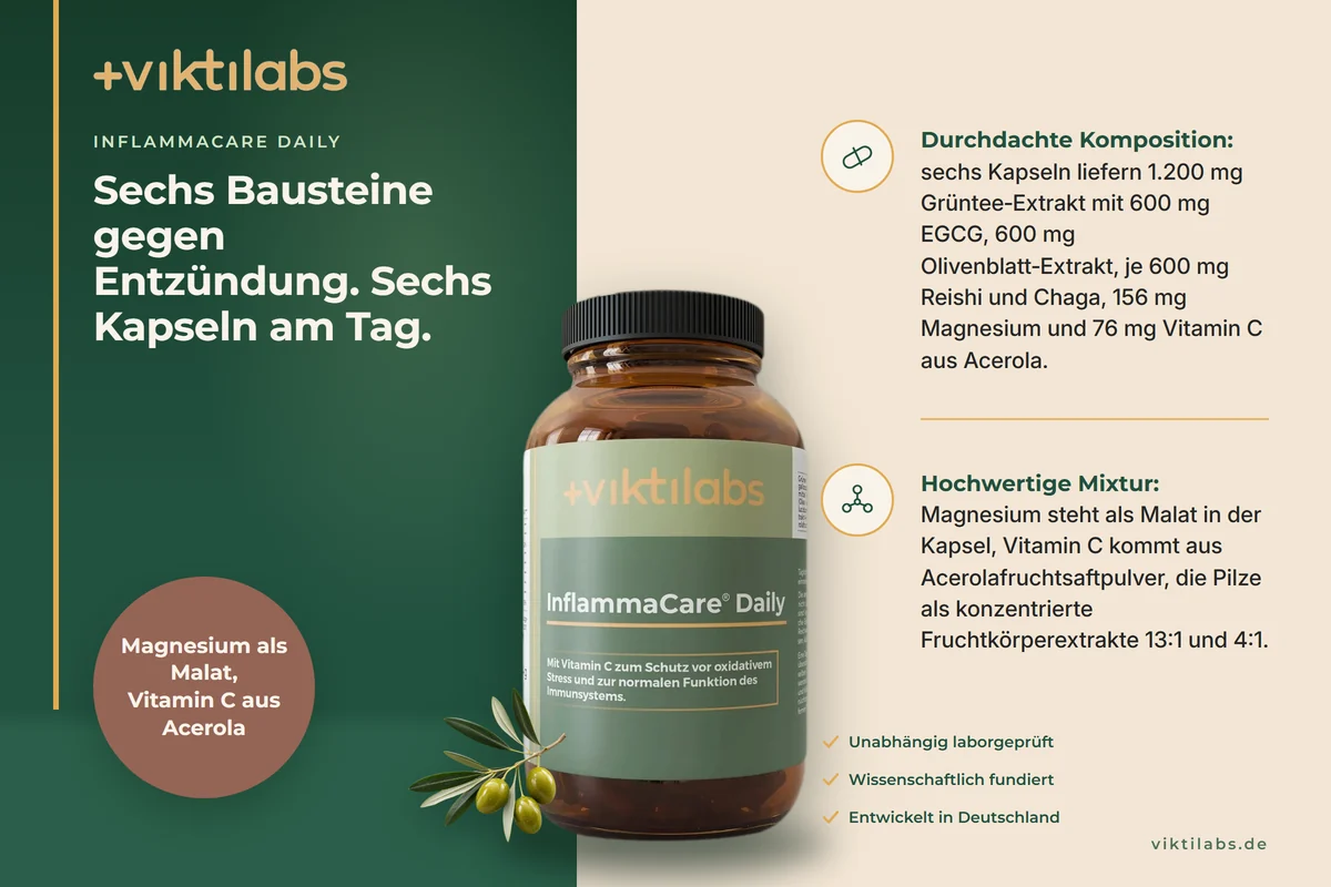 Anzeige: Viktilabs InflammaCare Daily, Kapseln im Braunglas