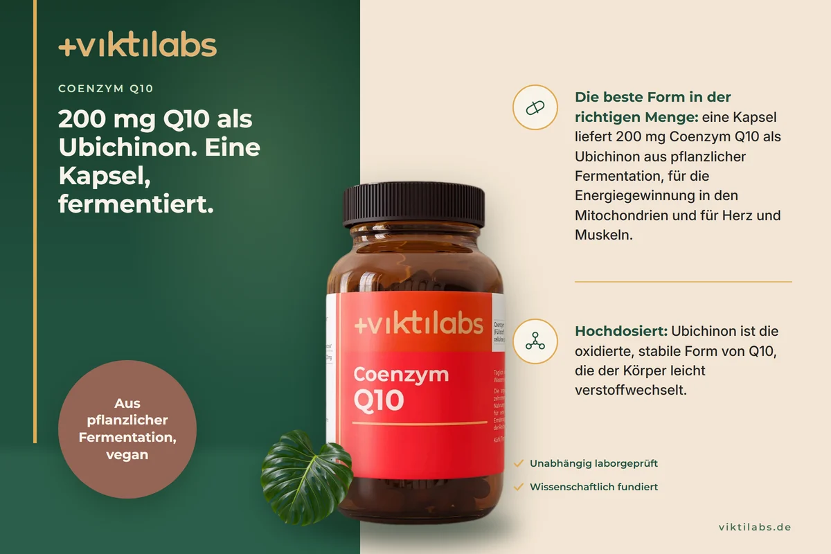 Anzeige: Viktilabs Coenzym Q10, Kapseln im Braunglas